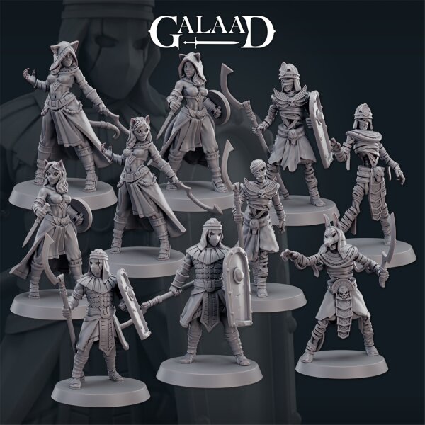 Mummies and Egyptian Fighters Set von Galaad Miniatures