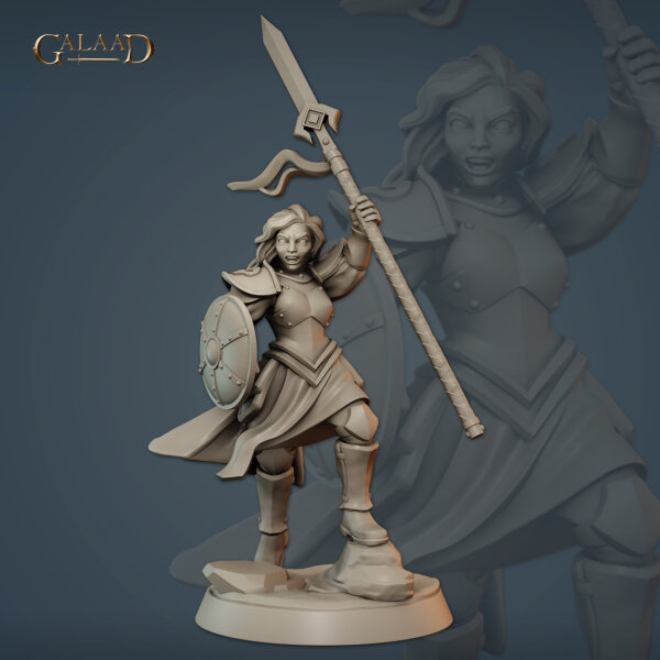 Female Vanguard Fighter von Galaad Miniatures aus Vanguard Warband