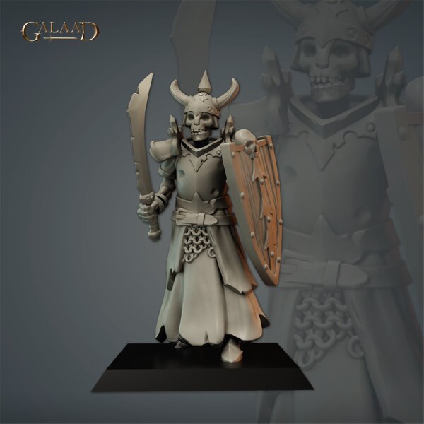 Skeleton Fighter 02 von Galaad Miniatures aus Skeletons Squad Prebuild and Modular