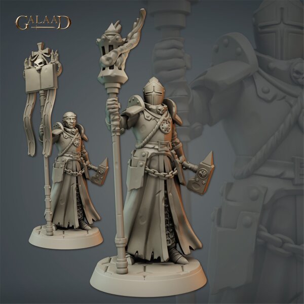 Priest Knight Banner + Variant von Galaad Miniatures aus Priests and Knights Release