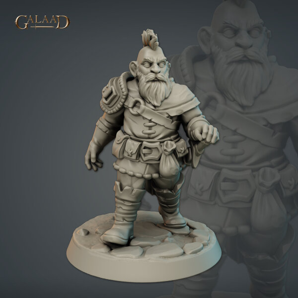 Male Dwarf Warrior von Galaad Miniatures aus Caravan and Dwarves September Release