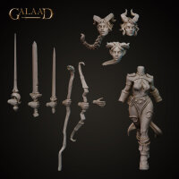 Female Tiefling Fighter von Galaad Miniatures aus Tiefling Release - Modular