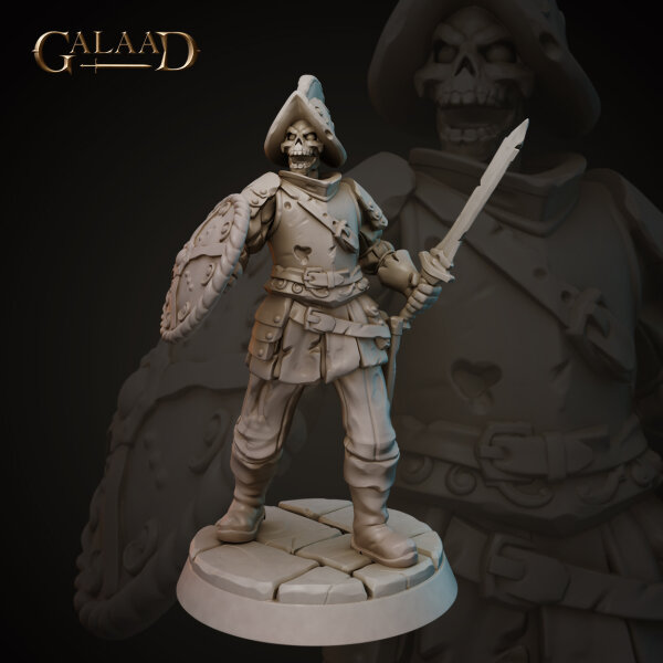 Cursed Skeleton Conquistador 01 von Galaad Miniatures aus Conquistador Release