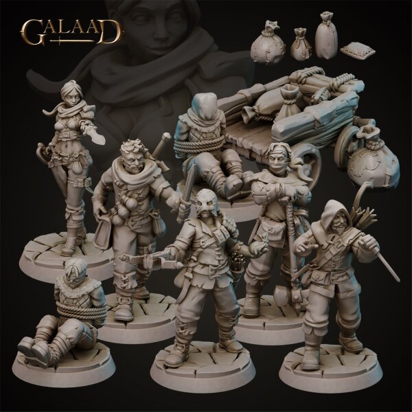 Bandits Crew and Prisoner Set von Galaad Miniatures