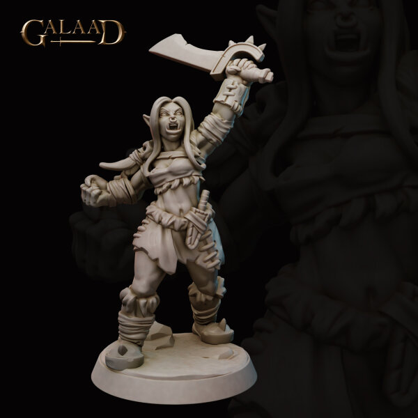 Female Orc Modular 03 von Galaad Miniatures aus Tribal Orcs Clan
