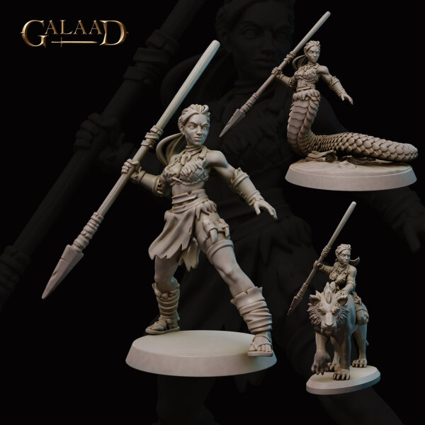 Fighter Amazon Naga - Naga Version and Mounted Included von Galaad Miniatures aus Amazons and Nagas