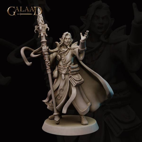 Fenton - Elf Wizard von Galaad Miniatures aus Into the Dungeon - May Release