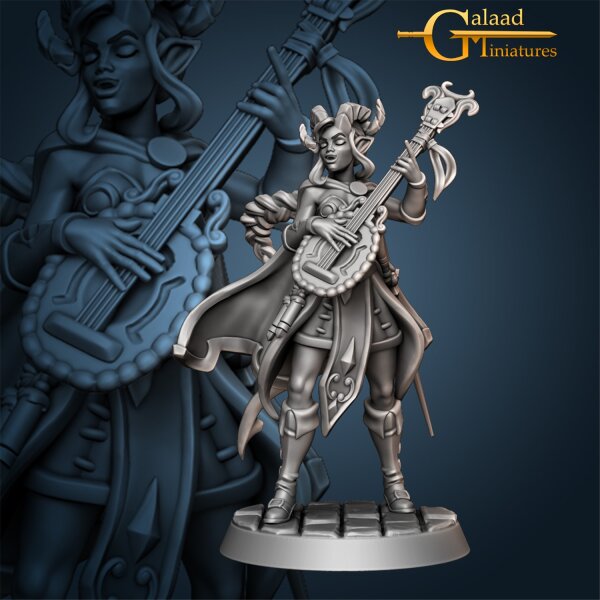 Astoria - Female Bard Tiefling von Galaad Miniatures aus Into the Dungeon - May Release