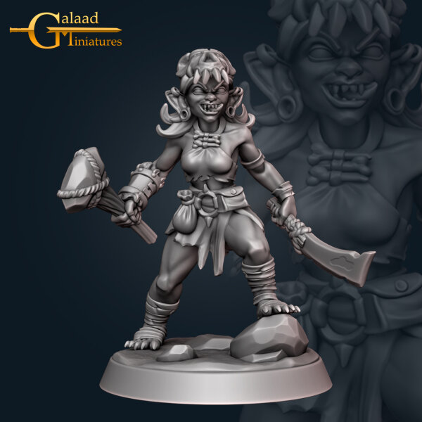 Female Goblin Fighter 02 von Galaad Miniatures aus January 2022 Release