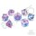 Crit Stones Violet Bloom Sharp Edge Resin RPG Dice Set