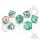 Crit Stones Cerulean Cyclone Sharp Edge Resin RPG Dice Set
