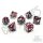 Crit Stones Rings of Power (Black) Sharp Edge Resin RPG Dice Set