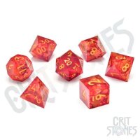 Crit Stones Dragonheart Sharp Edge Resin RPG Dice Set