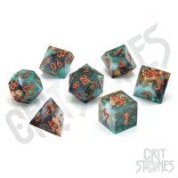 Crit Stones Oceanic Oracle Sharp Edge Resin RPG Dice Set