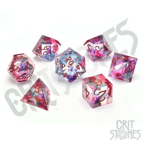 Crit Stones Floralesence Sharp Edge Resin RPG Dice Set