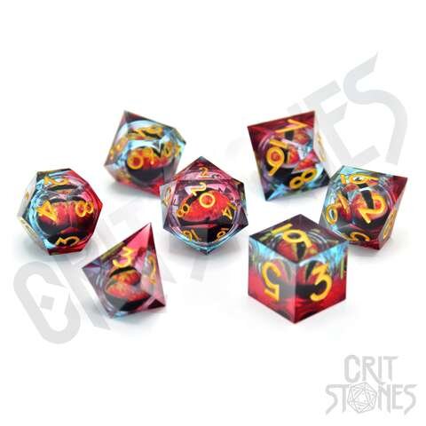 Crit Stones Chromatic Dragons Gaze Floating Eye RPG Dice Set