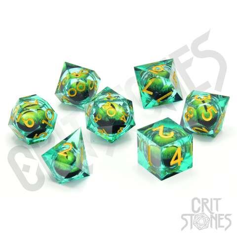 Crit Stones Forest Dragons Gaze Floating Eye RPG Dice Set