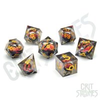 Crit Stones Fire Dragons Gaze Floating Eye RPG Dice Set
