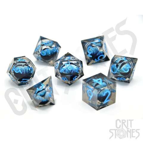 Crit Stones Water Dragons Gaze Floating Eye RPG Dice Set