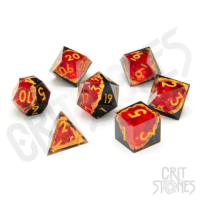Crit Stones Gemcutters Ruby Geode RPG Dice Set