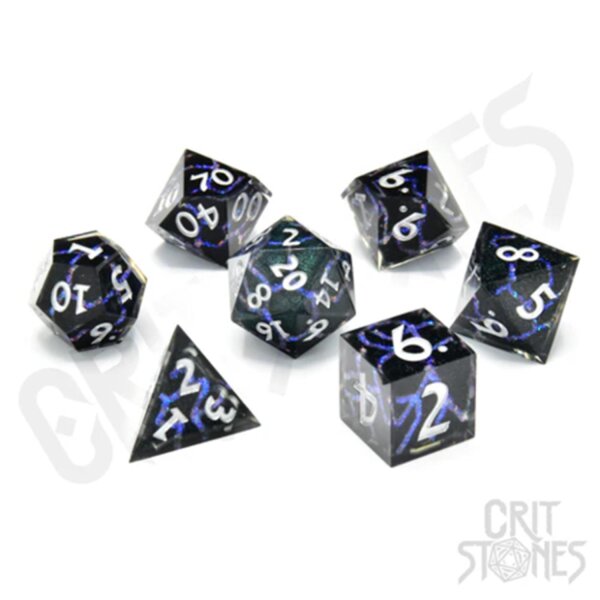 Crit Stones Divine Within Sharp Edge Resin RPG Dice Set