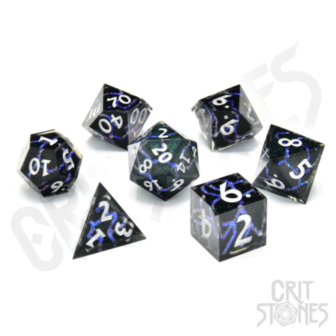 Crit Stones Divine Within Sharp Edge Resin RPG Dice Set