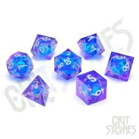 Crit Stones Blue Bane Liquid Core RPG Dice Set