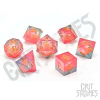 Crit Stones Lava Essence Liquid Core RPG Dice Set