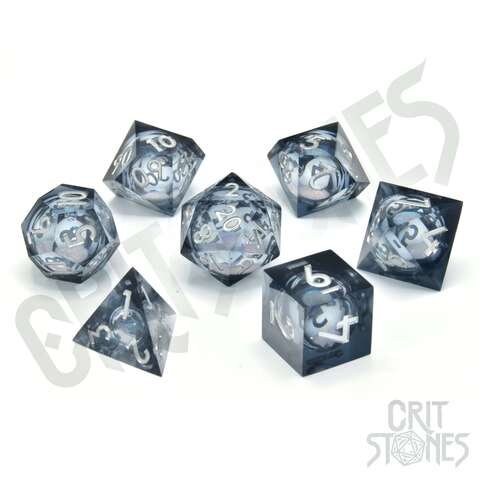 Crit Stones Nebula Night Liquid Core RPG Dice Set