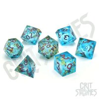 Crit Stones Aqua Astra Liquid Core RPG Dice Set