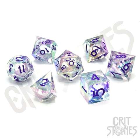 Crit Stones Meridian Mystique Electroplated Liquid Core RPG Dice Set