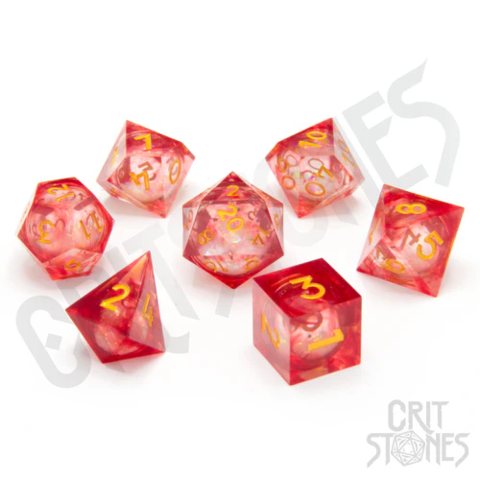 Crit Stones Bloodstone Relics Liquid Core RPG Dice Set