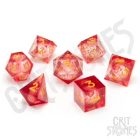 Crit Stones Bloodstone Relics Liquid Core RPG Dice Set