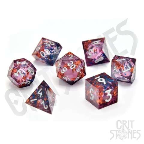 Crit Stones Fey Mist Liquid Core RPG Dice Set