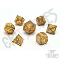 Crit Stones Marred Midas Metal RPG Dice Set