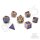 Crit Stones Warlocks Writ Metal RPG Dice Set