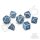 Crit Stones Blue Dragonhide Metal RPG Dice Set
