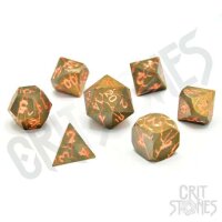Crit Stones Broken Bastion Metal RPG Dice Set