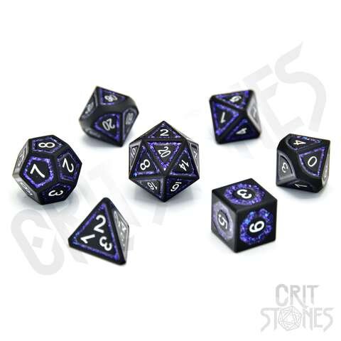 Crit Stones Astral Gleam Metal RPG Dice Set
