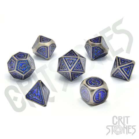 Crit Stones Paladins Pledge Metal RPG Dice Set