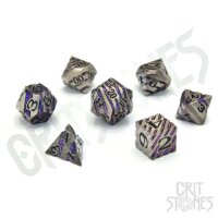 Crit Stones Arcanists Aura Metal RPG Dice Set