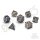 Crit Stones Arcanists Aura Metal RPG Dice Set