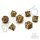 Crit Stones Magus Goldstone Metal RPG Dice Set