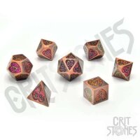 Crit Stones Romance Rune Metal RPG Dice Set