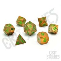 Crit Stones Gorgon Gaze Metal RPG Dice Set