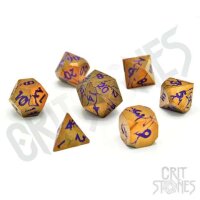 Crit Stones Shattered Sigils Metal RPG Dice Set