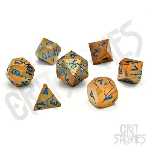 Crit Stones Sundered Spells Metal RPG Dice Set