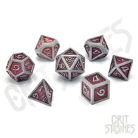 Crit Stones Fiery Fate Metal RPG Dice Set