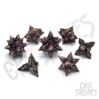 Crit Stones Brutal Bane Metal RPG Dice Set