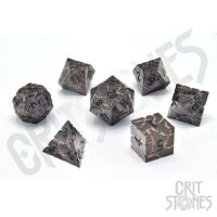 Crit Stones Lava Flow Metal RPG Dice Set